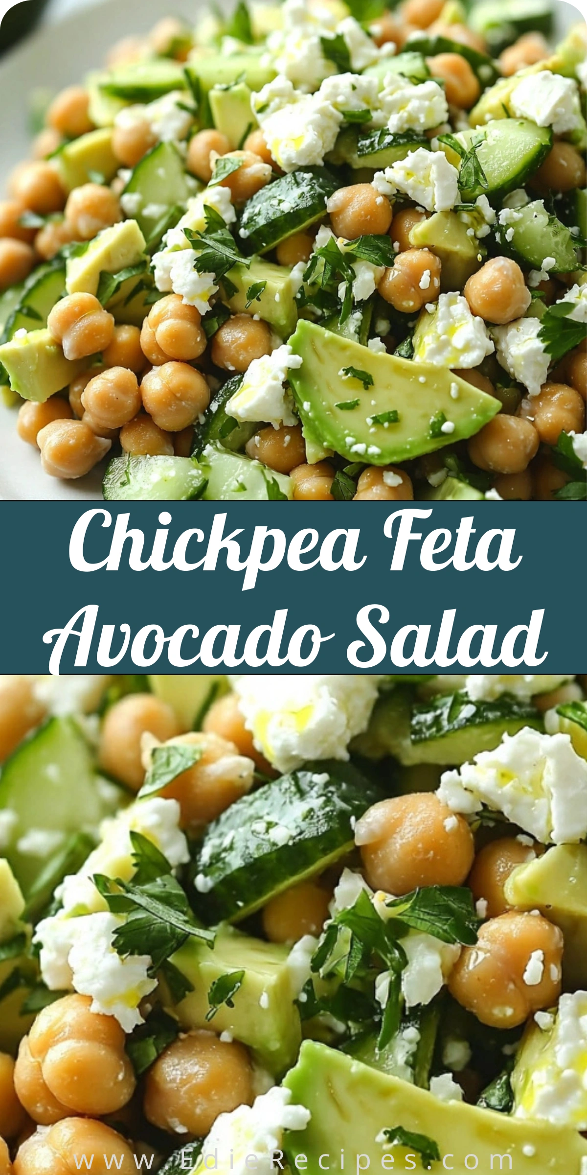 Chickpea Feta Avocado Salad