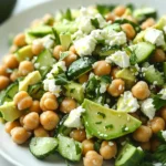 Chickpea Feta Avocado Salad