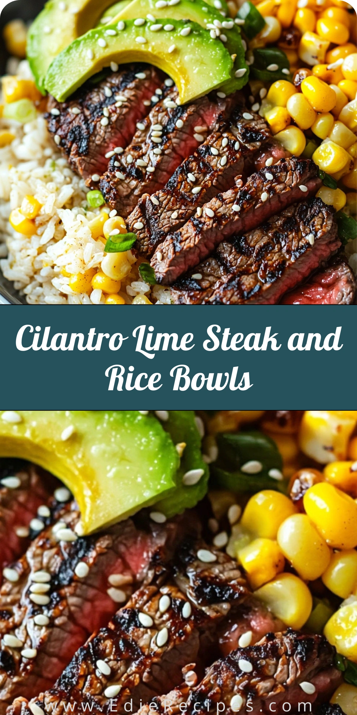 Cilantro Lime Steak and Rice Bowls