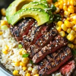 Cilantro Lime Steak and Rice Bowls