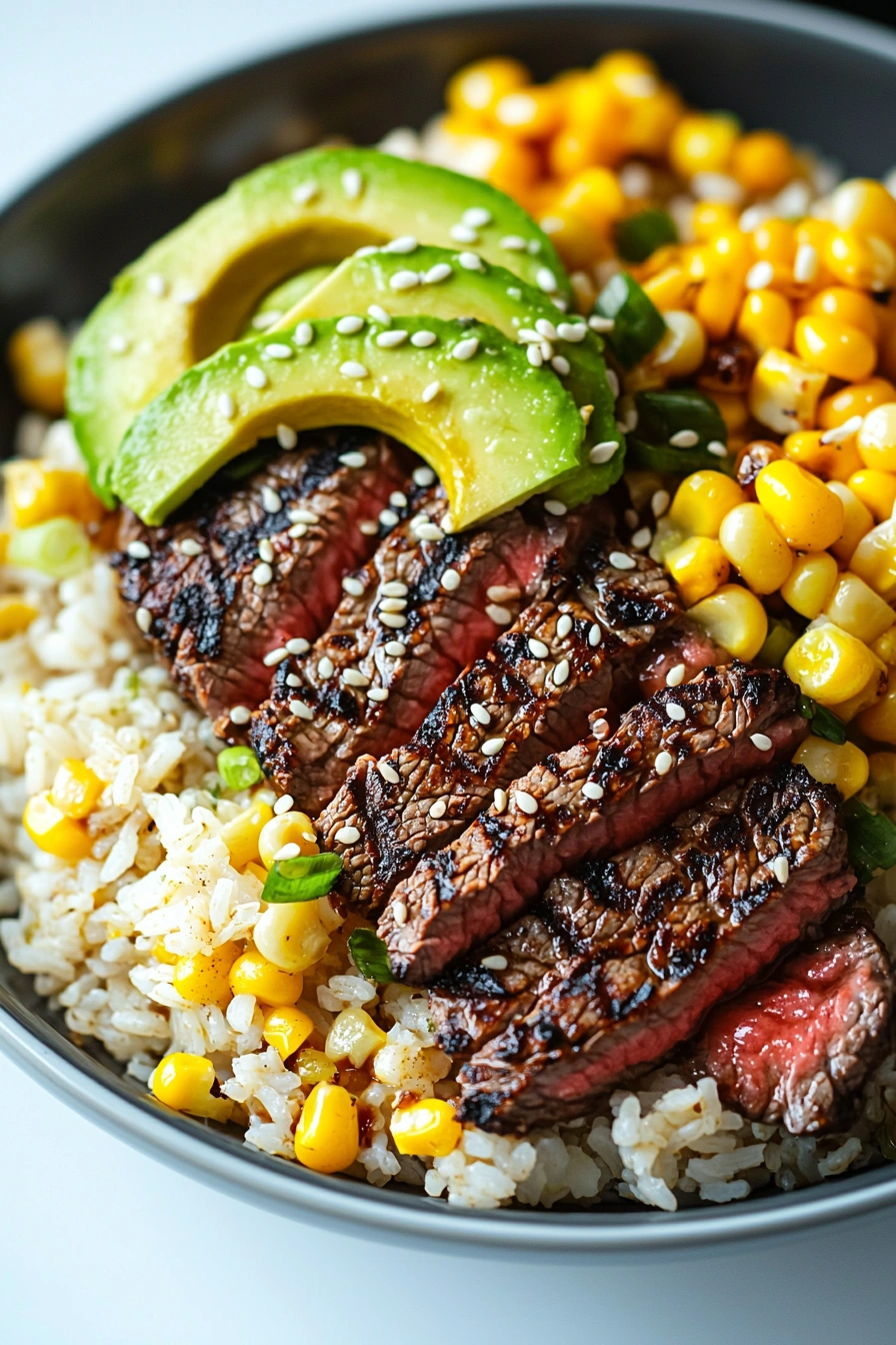 Cilantro Lime Steak and Rice Bowls