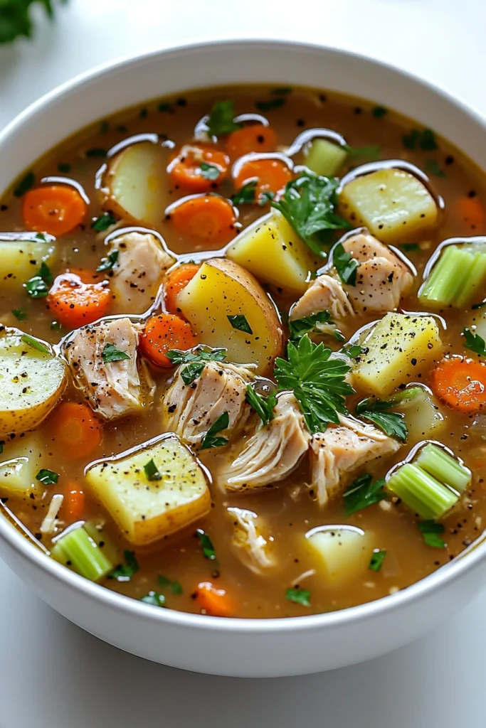 Comforting Chicken Soup with Potatoes