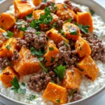Cottage Cheese Sweet Potato Ground Beef Bowls