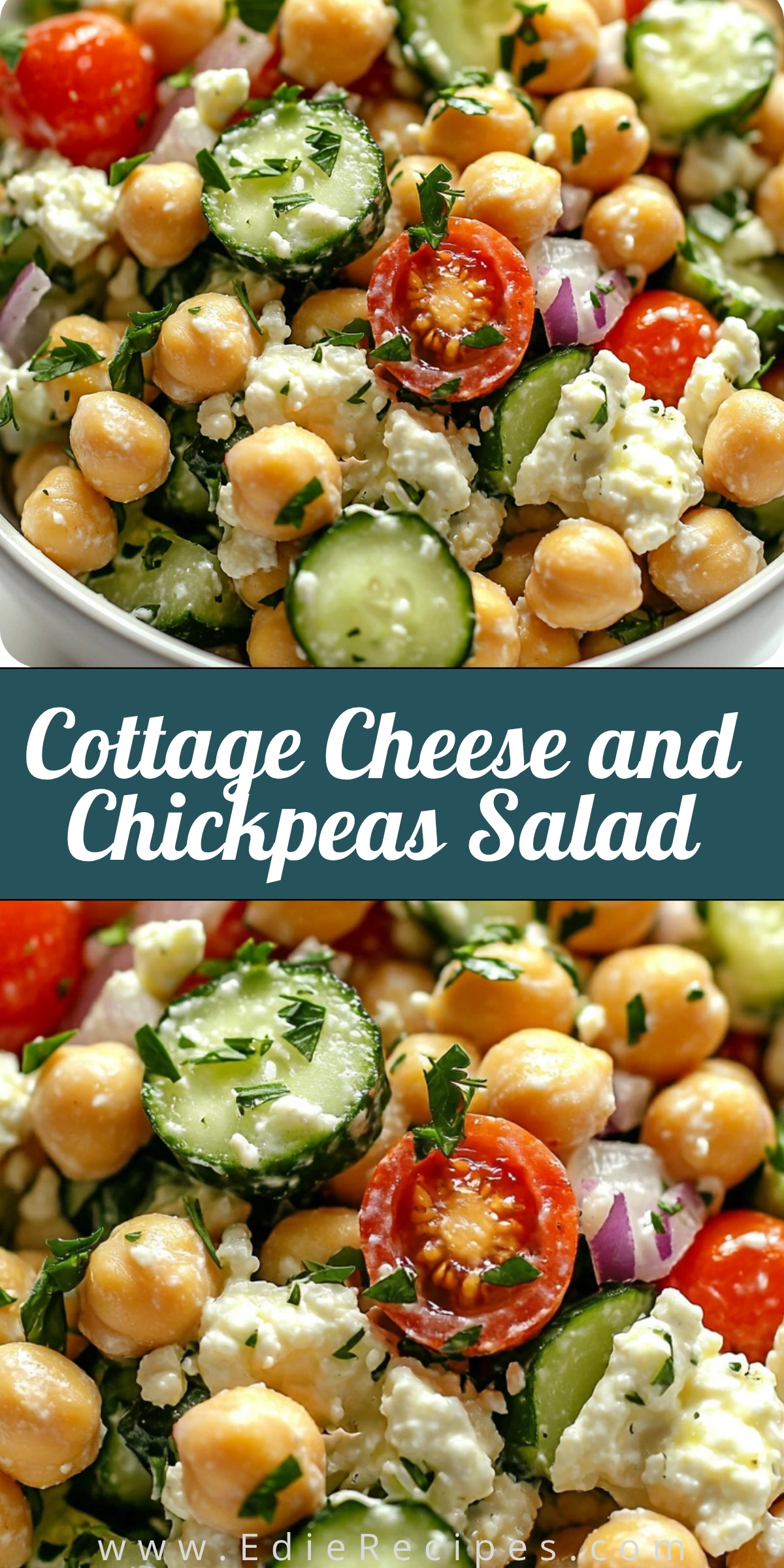Cottage Cheese and Chickpeas Salad