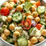 Cottage Cheese and Chickpeas Salad