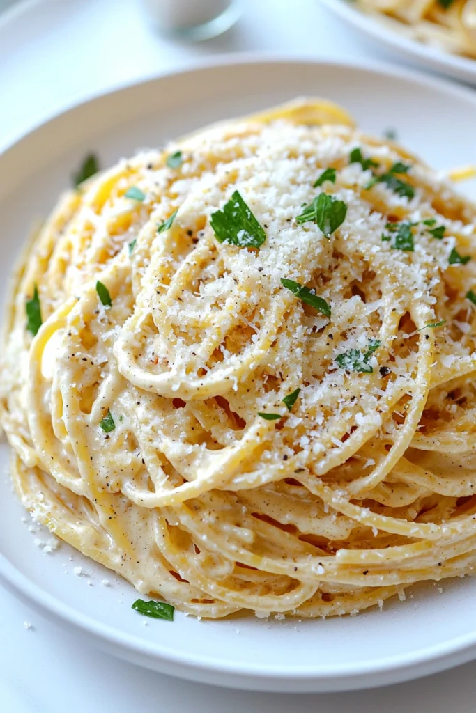 Creamy Garlic Parmesan Spaghetti
