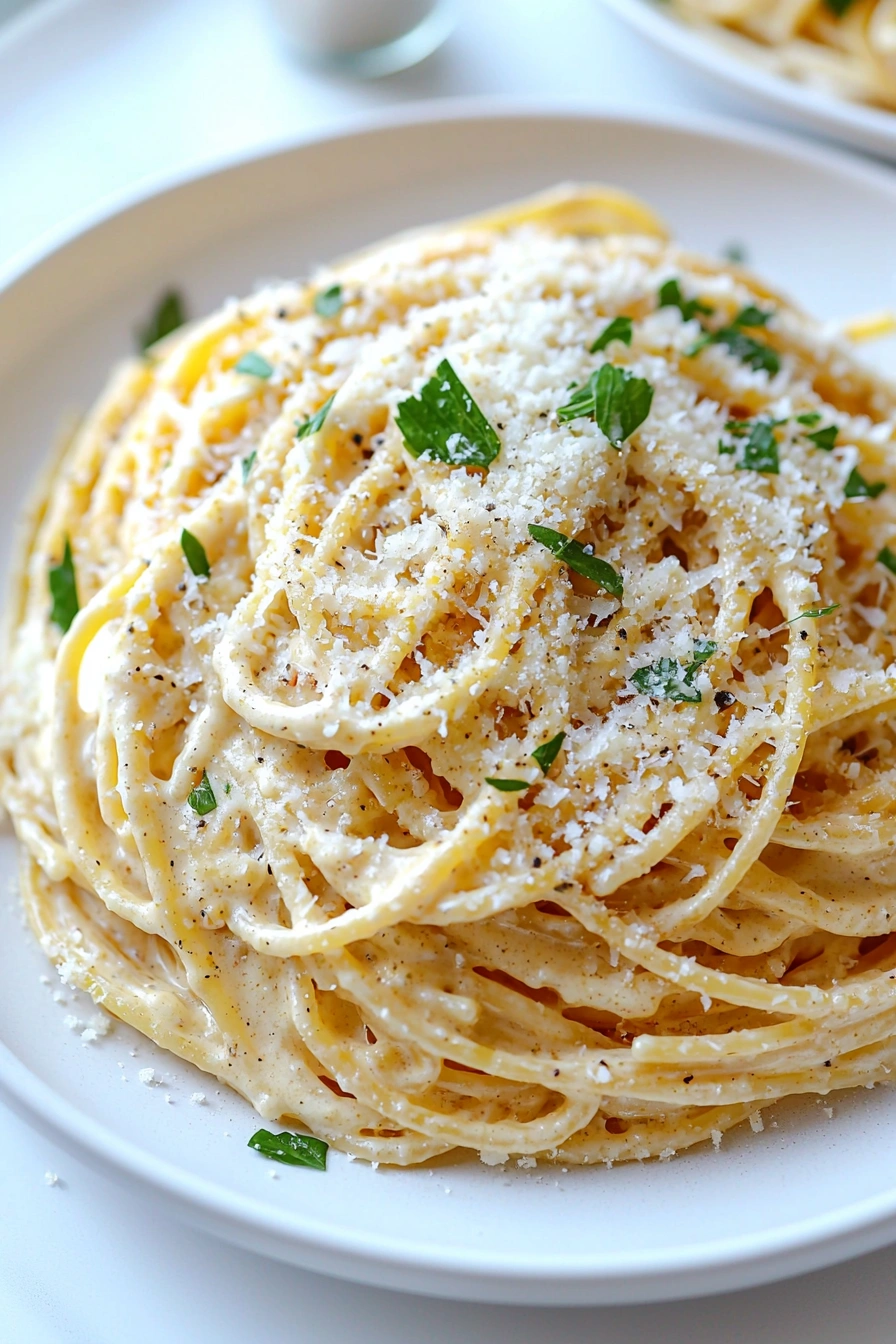 Creamy Garlic Parmesan Spaghetti