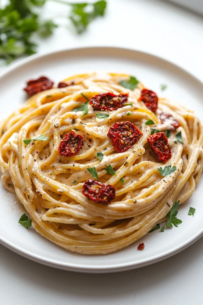 Creamy Sun-Dried Tomato Vegan Pasta