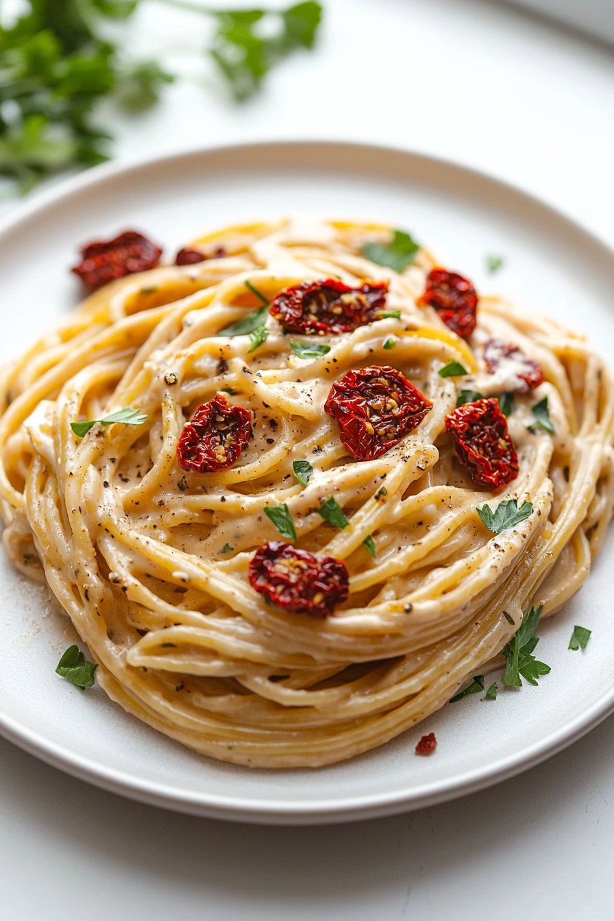 Creamy Sun-Dried Tomato Vegan Pasta