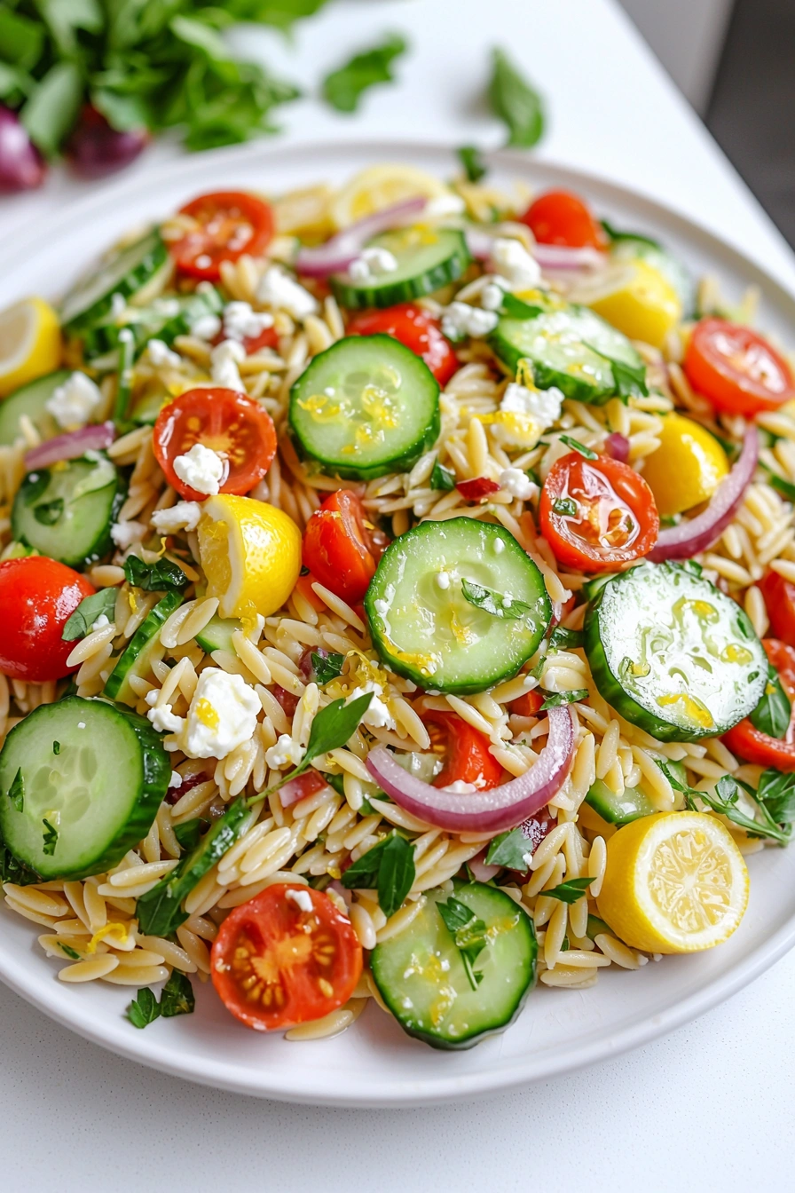 Cucumber Lemon Orzo Salad