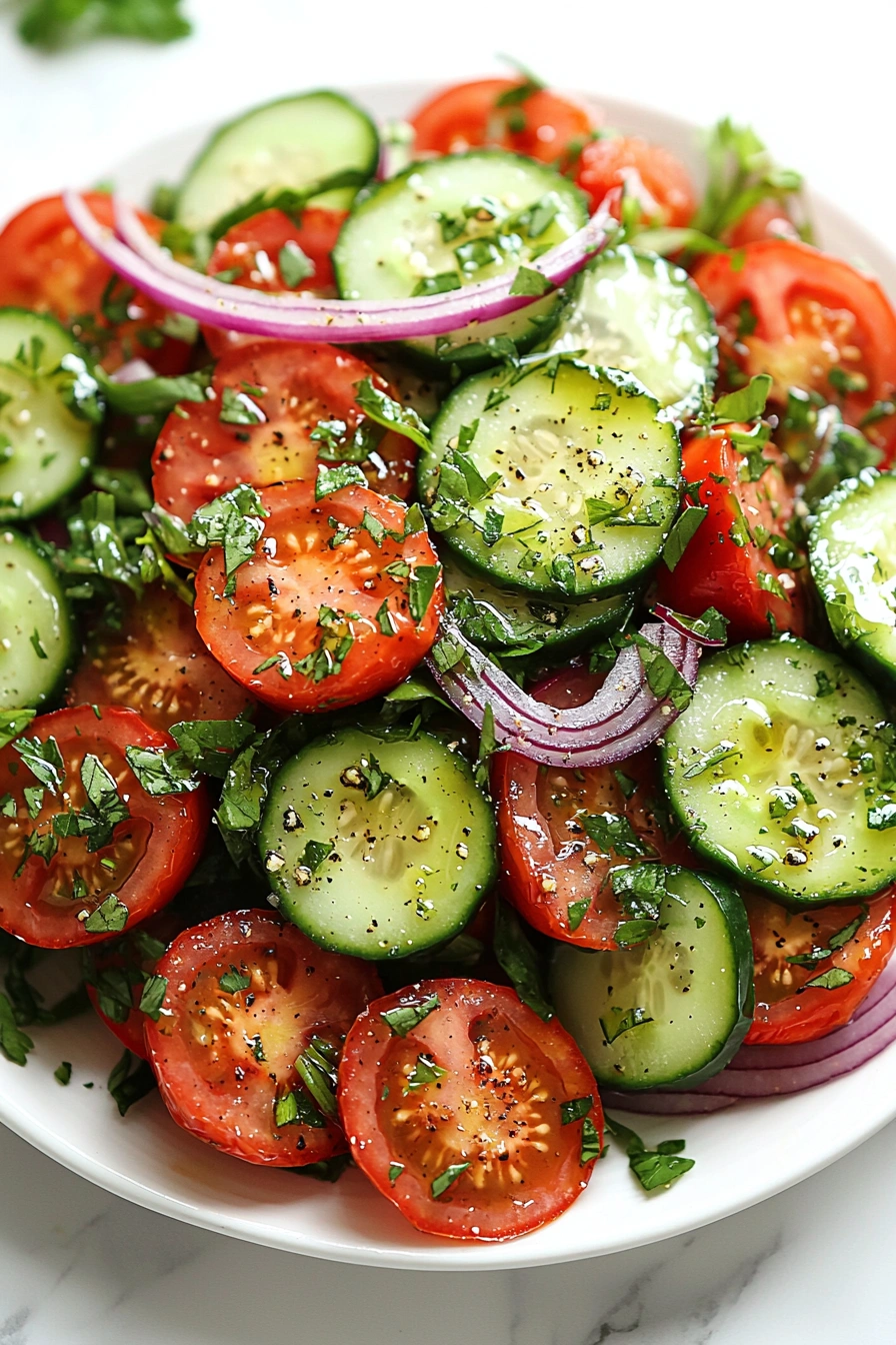 Cucumber Onion Tomato Salad