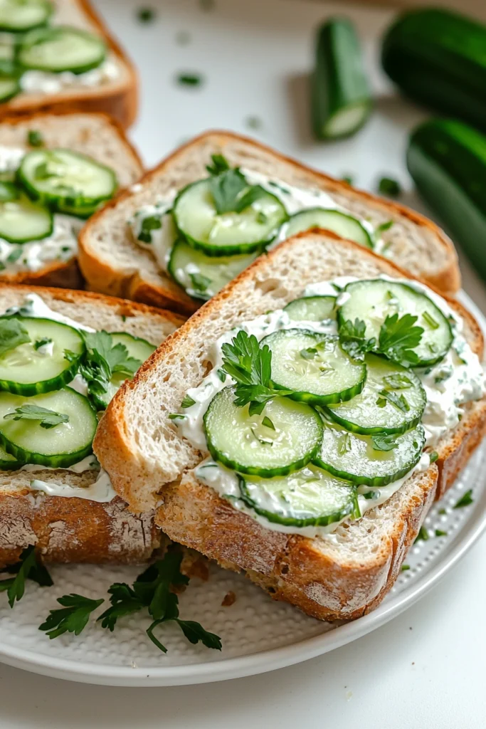 Cucumber Salad Sandwiches