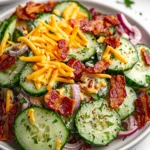 Cucumber Salad with Bacon and Cheese