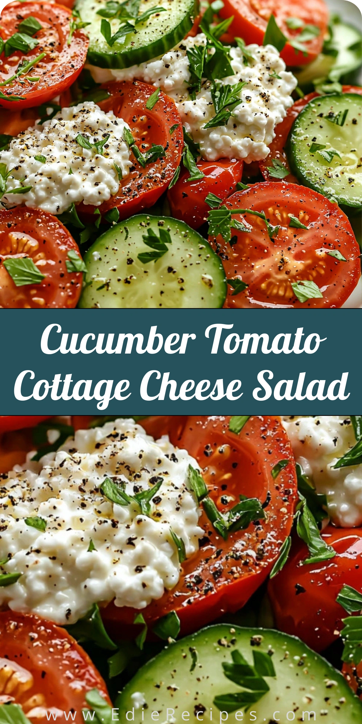 Cucumber Tomato Cottage Cheese Salad