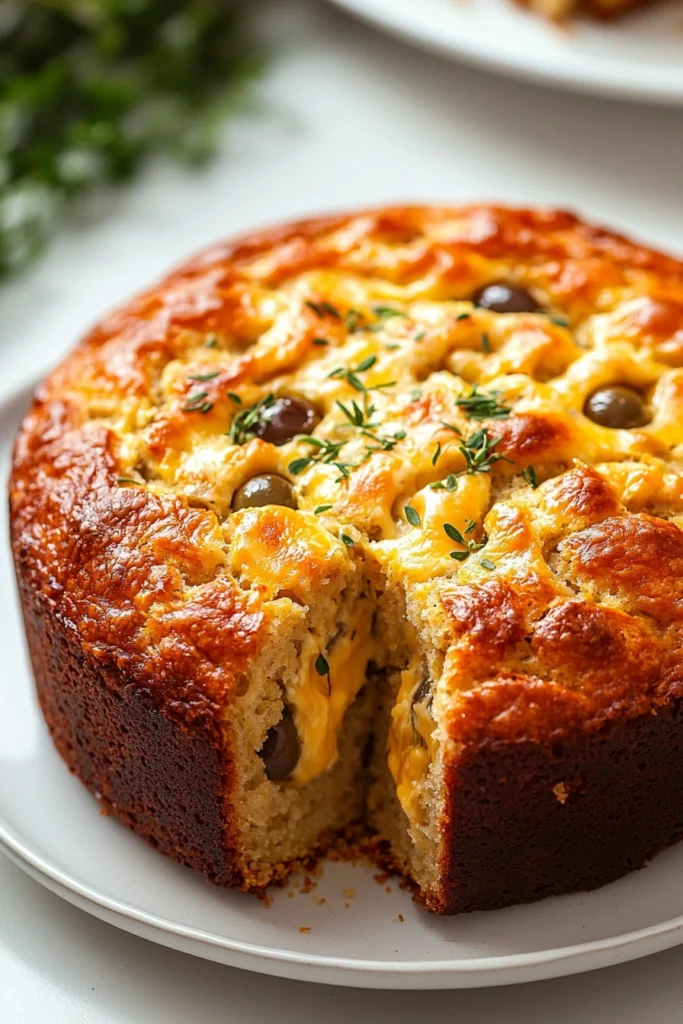 Delicious Savory Cheese and Olive Quick Bread