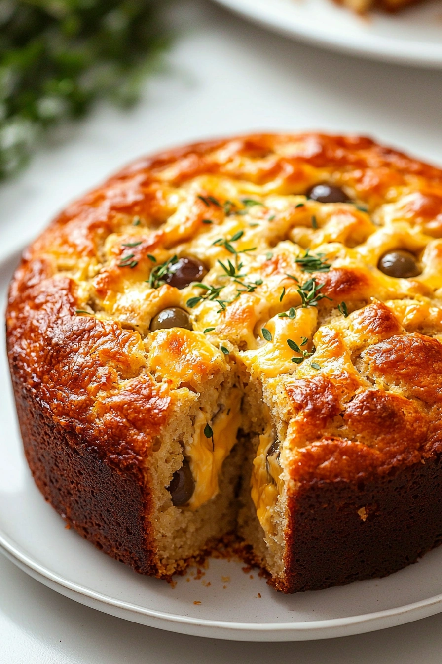 Delicious Savory Cheese and Olive Quick Bread