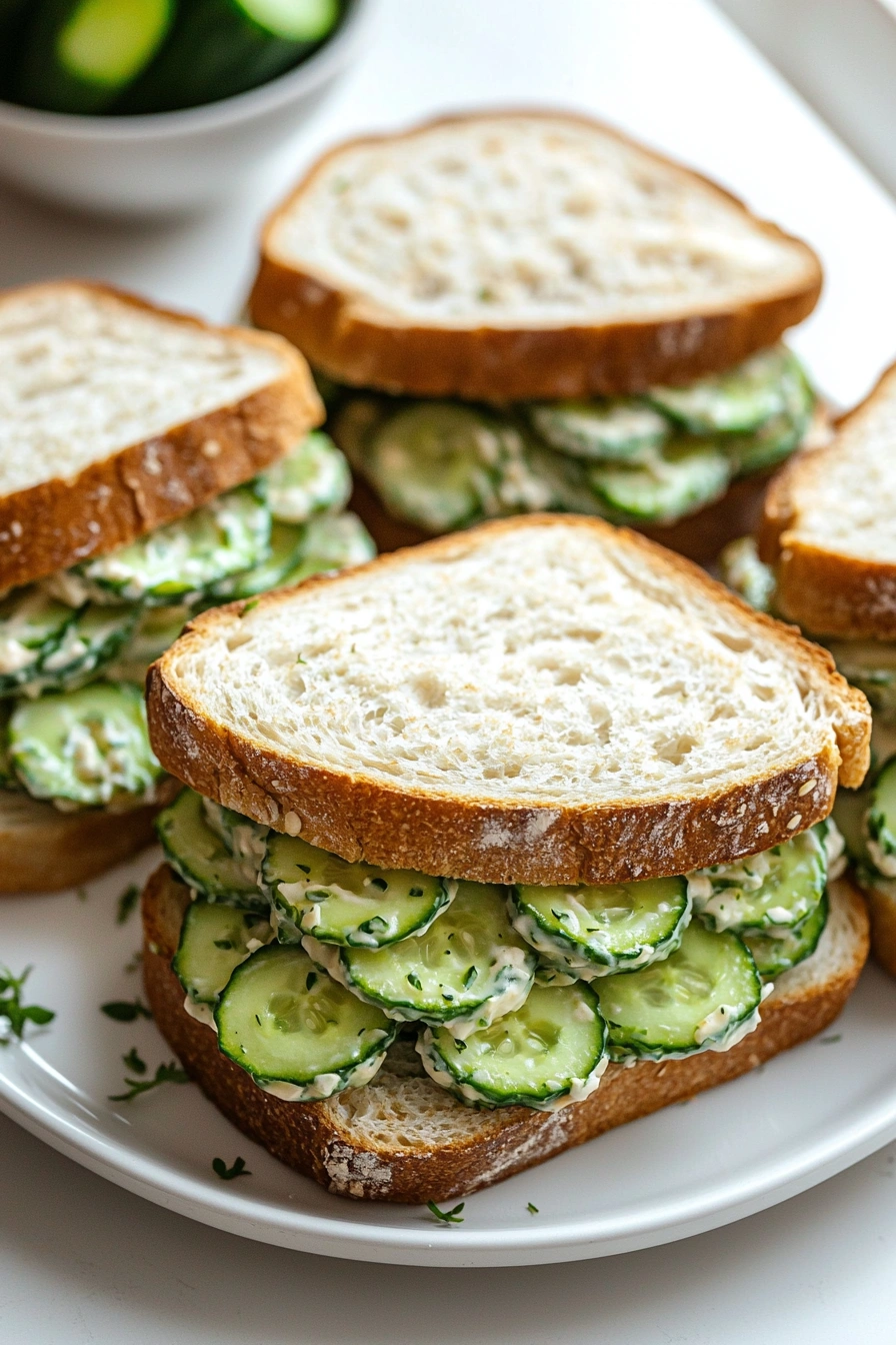 Easy Cucumber Salad Sandwiches