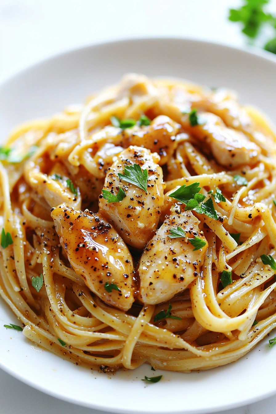 Easy Honey Pepper Chicken Pasta
