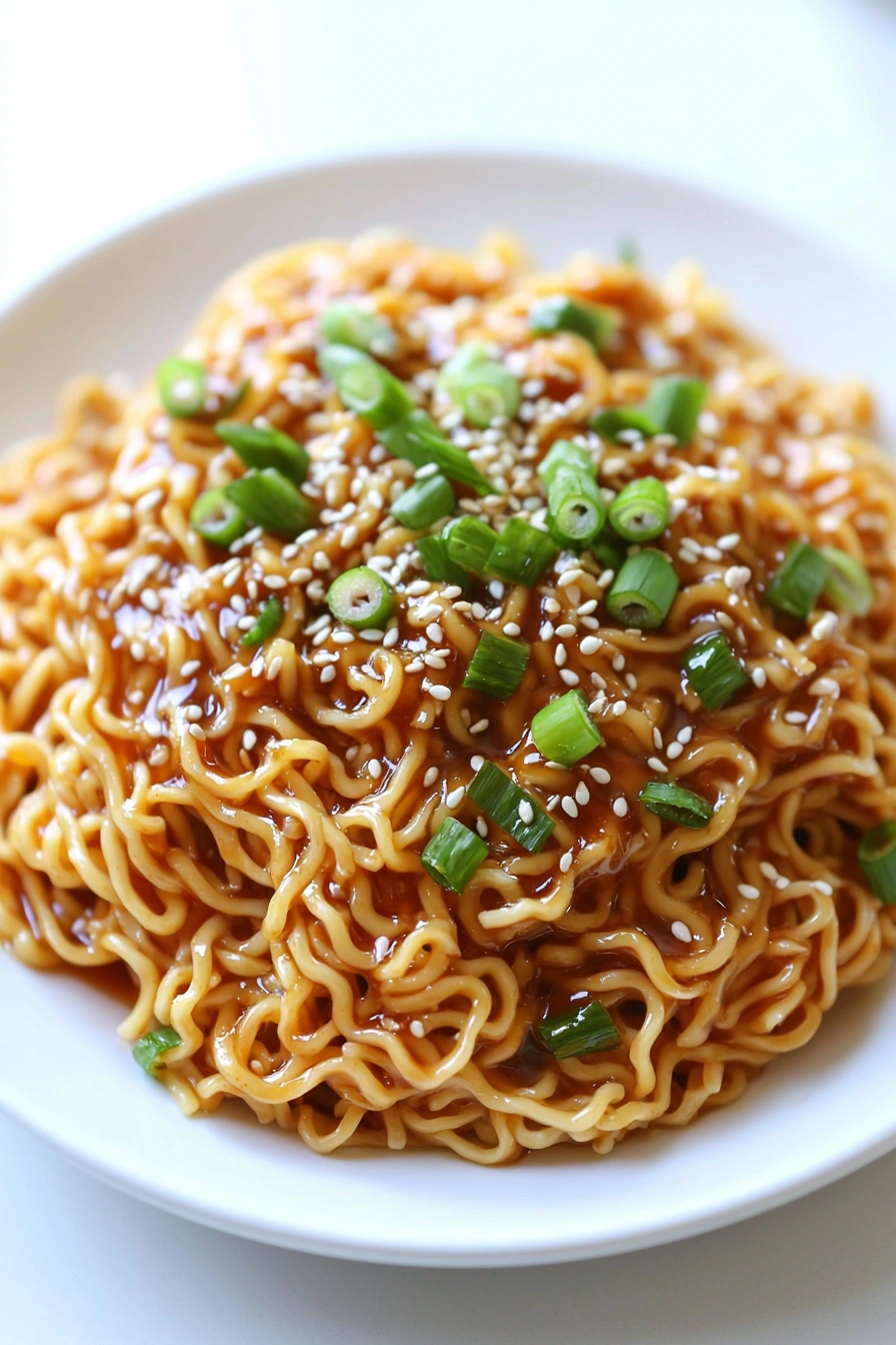 Easy Saucy Ramen Noodles