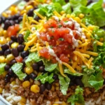 Easy Taco Rice Bowl