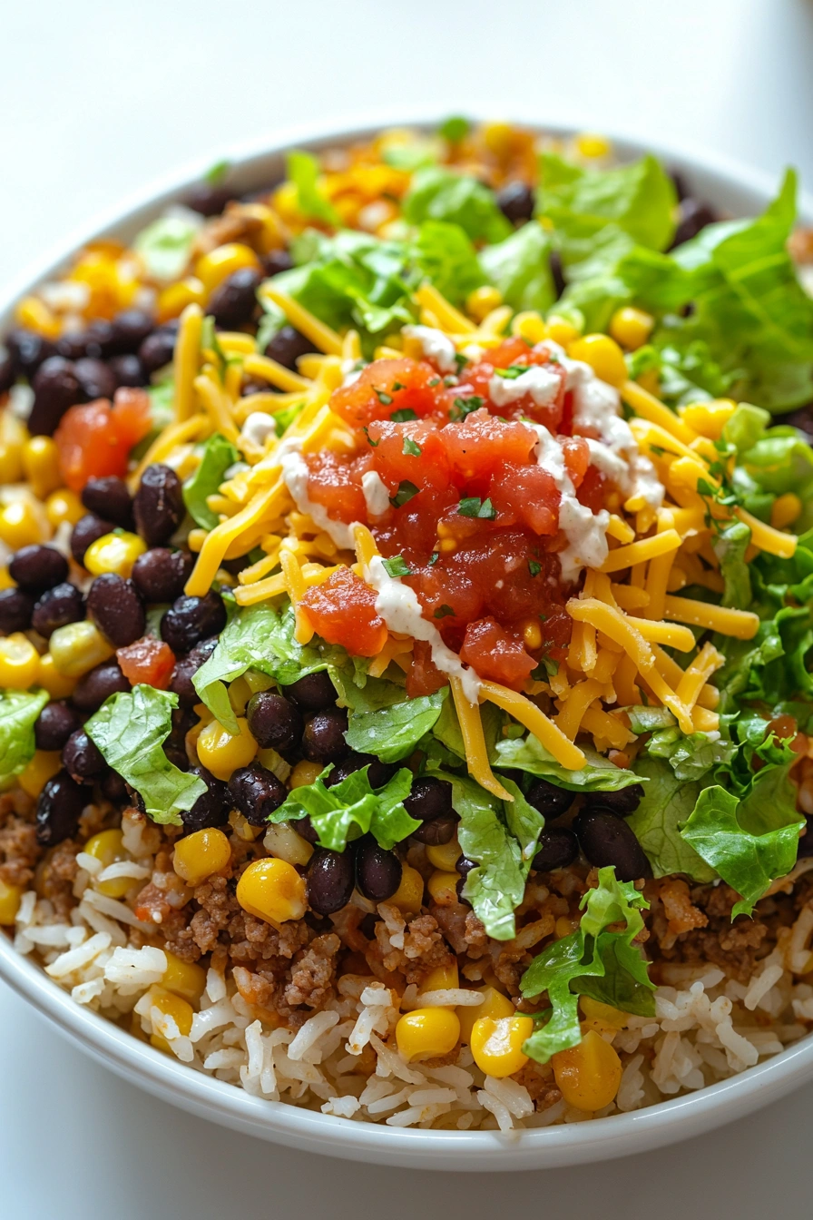 Easy Taco Rice Bowl