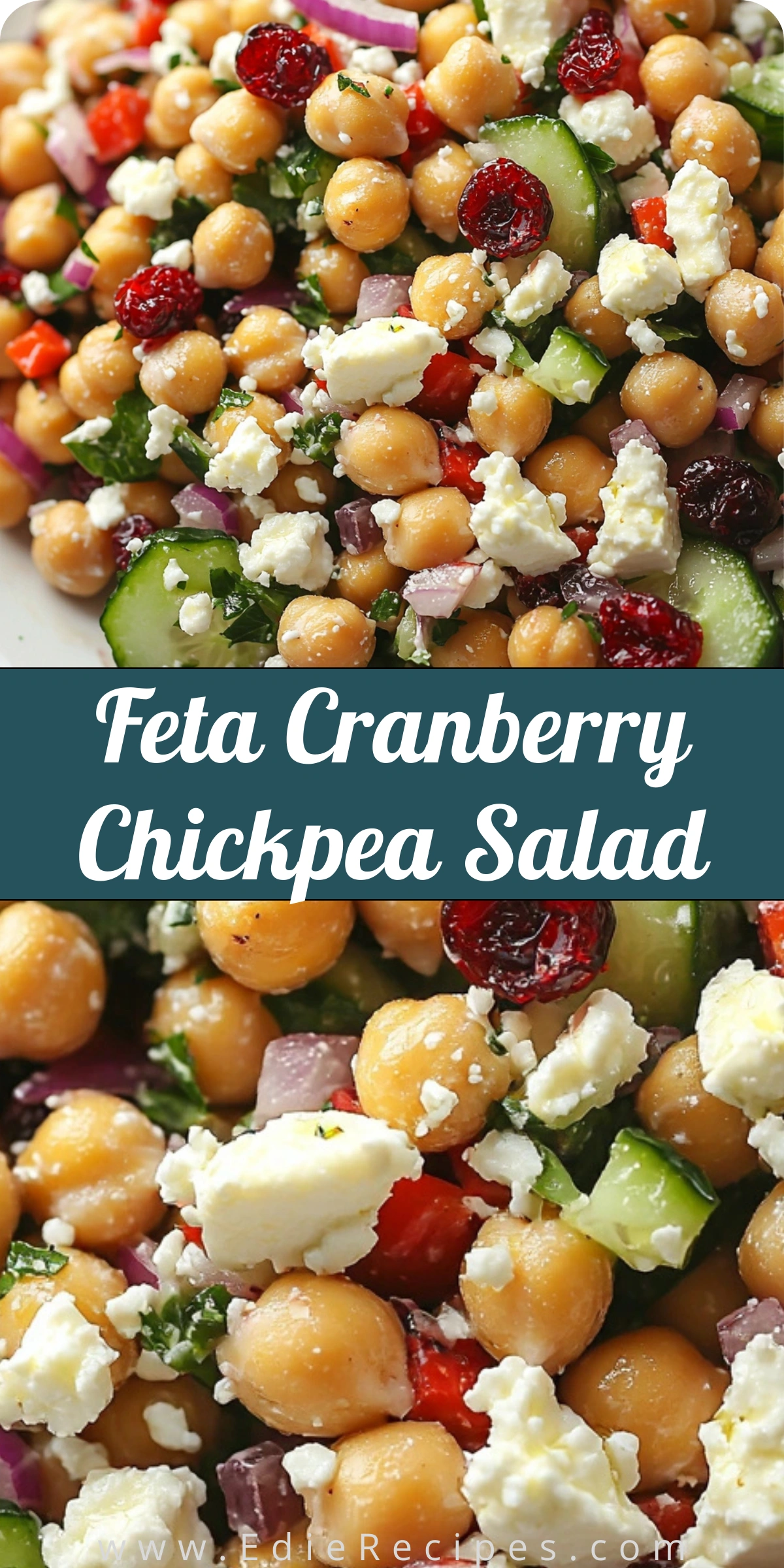 Feta Cranberry Chickpea Salad