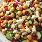 Feta Cranberry Chickpea Salad