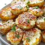 Garlic Parmesan Smashed Potatoes