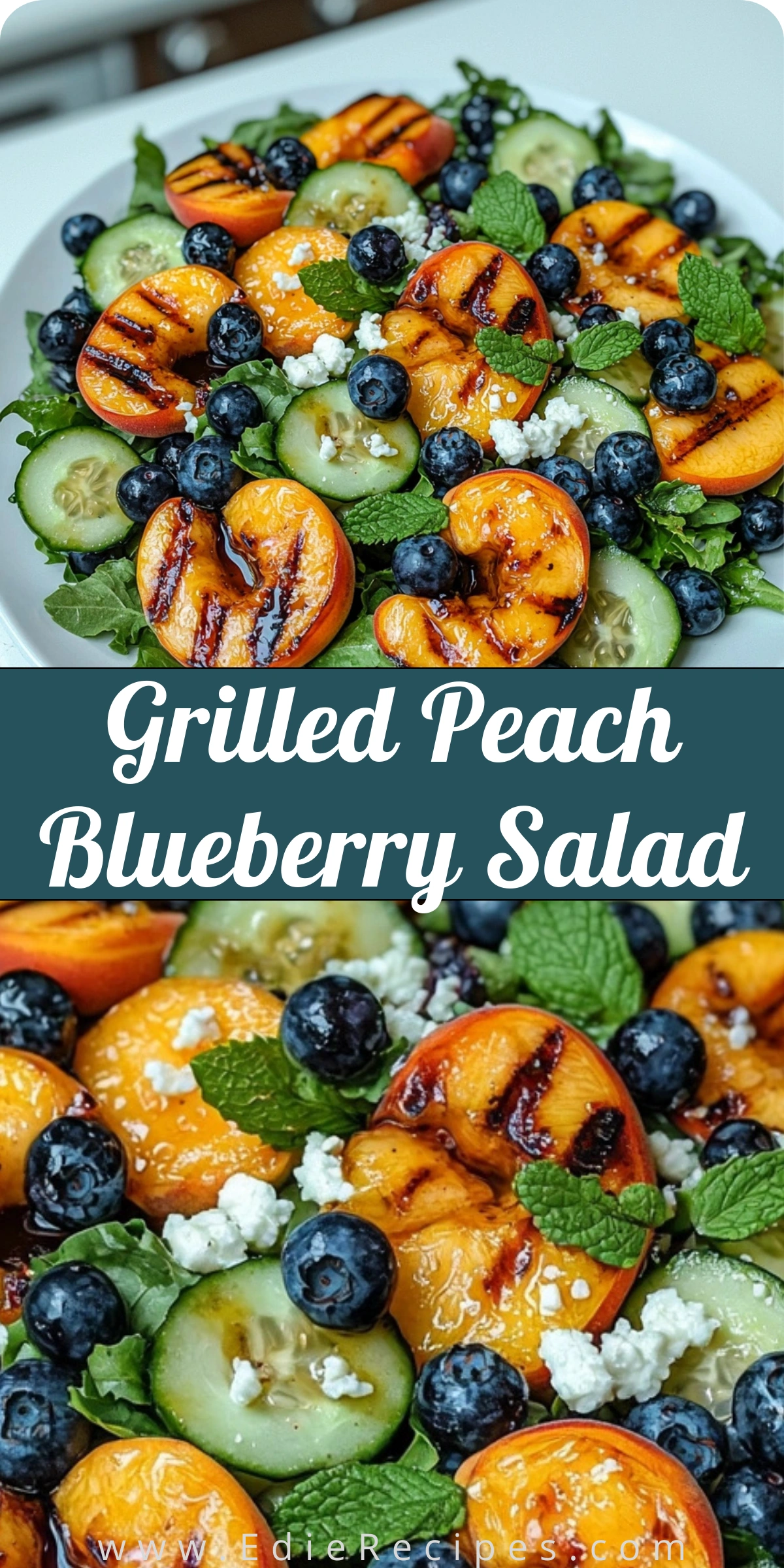 Grilled Peach Blueberry Salad