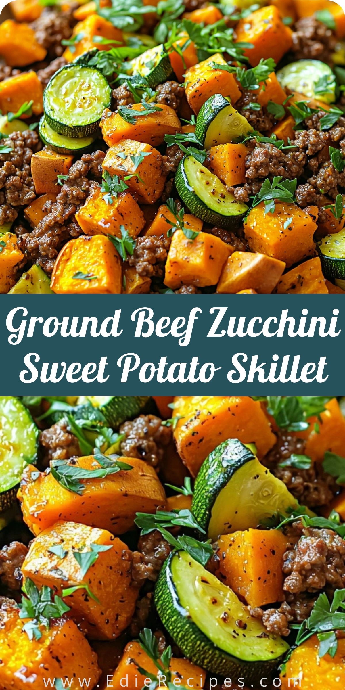 Ground Beef Zucchini Sweet Potato Skillet
