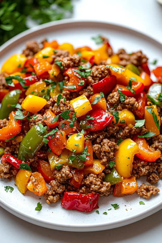 Ground Turkey and Peppers