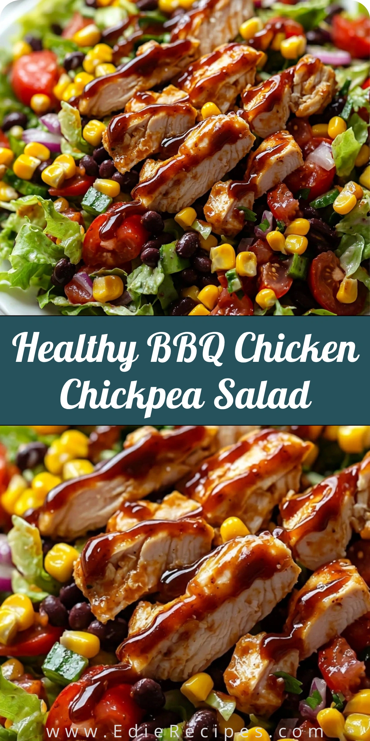 Healthy BBQ Chicken Chickpea Salad
