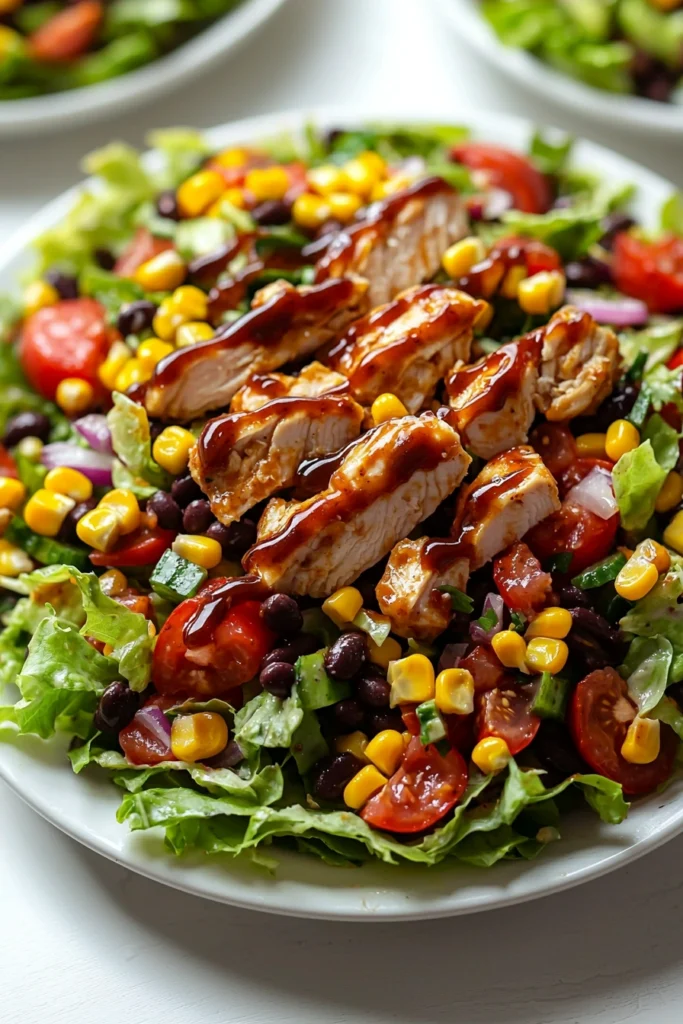 Healthy BBQ Chicken Chickpea Salad