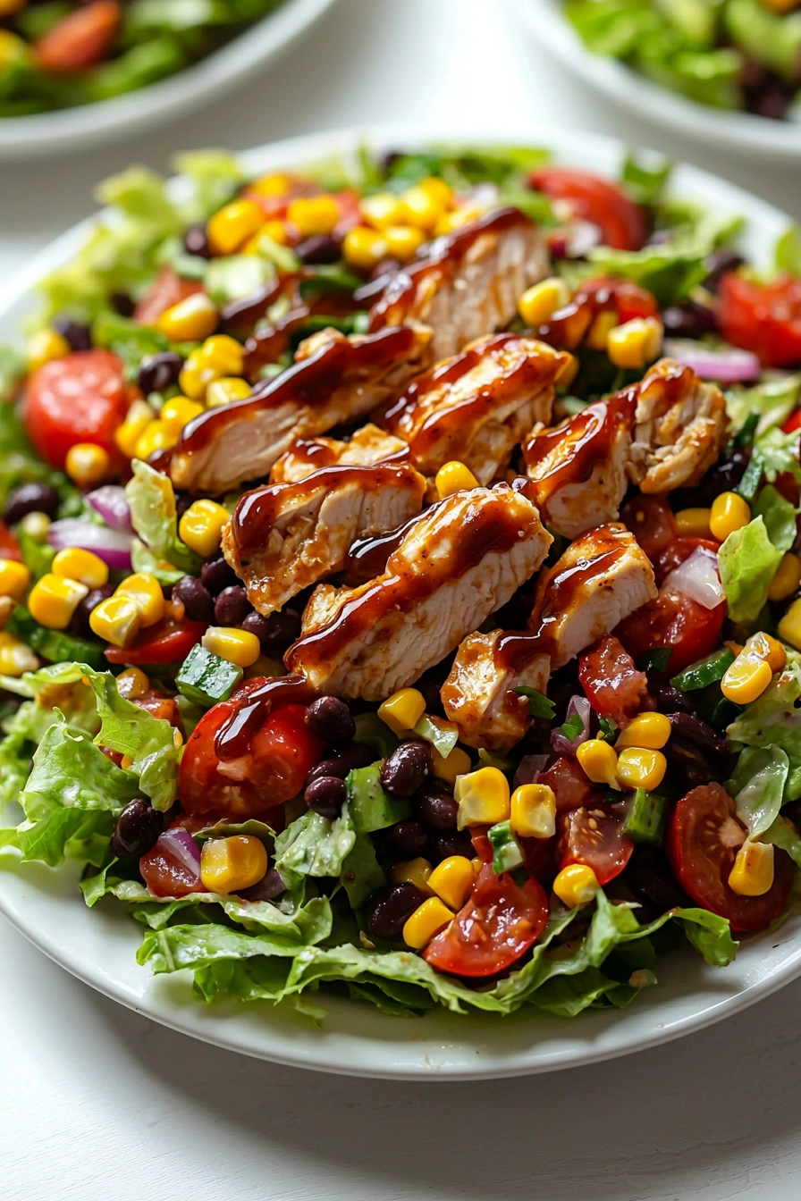 Healthy BBQ Chicken Chickpea Salad