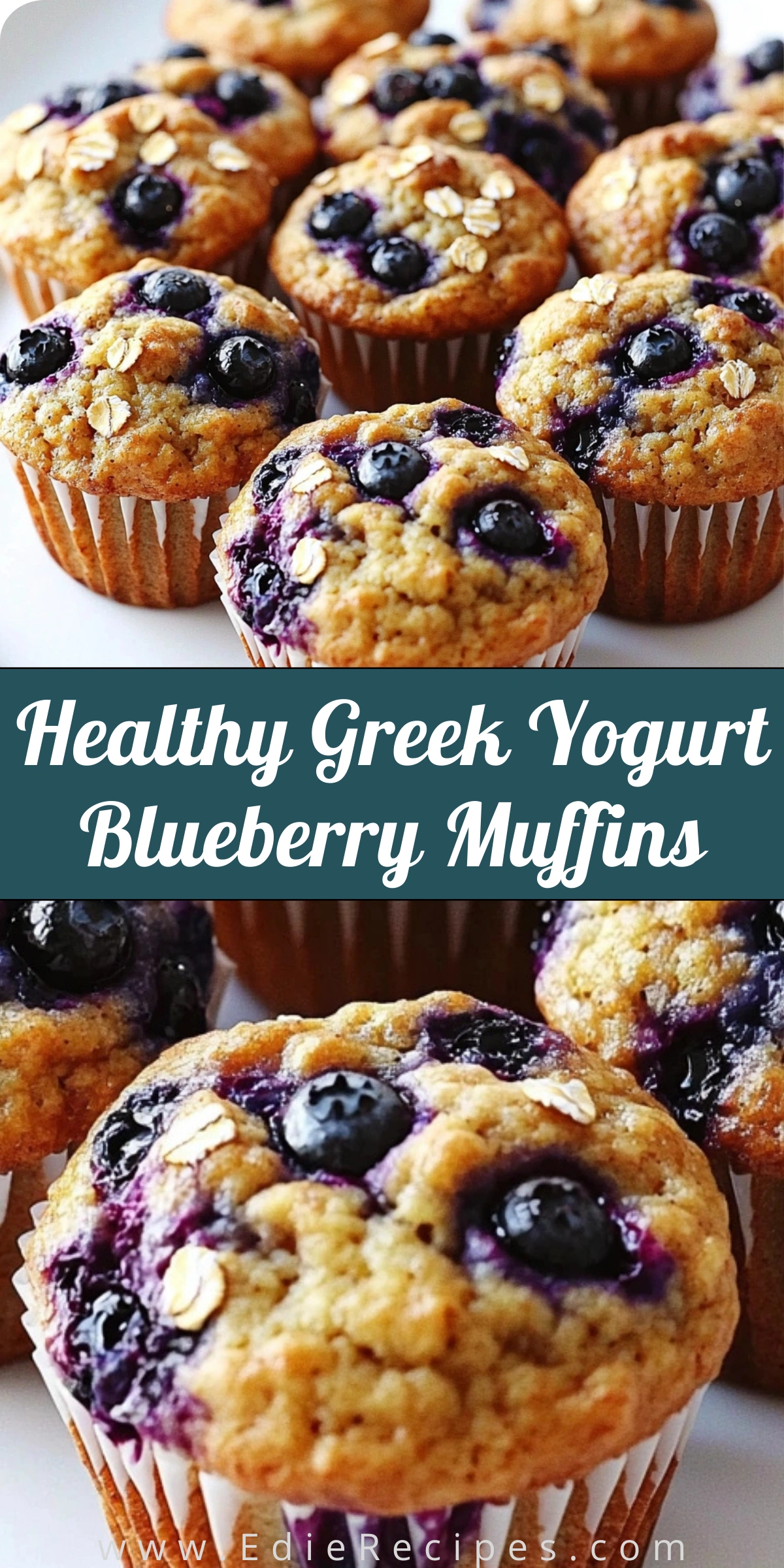 Healthy Greek Yogurt Blueberry Muffins