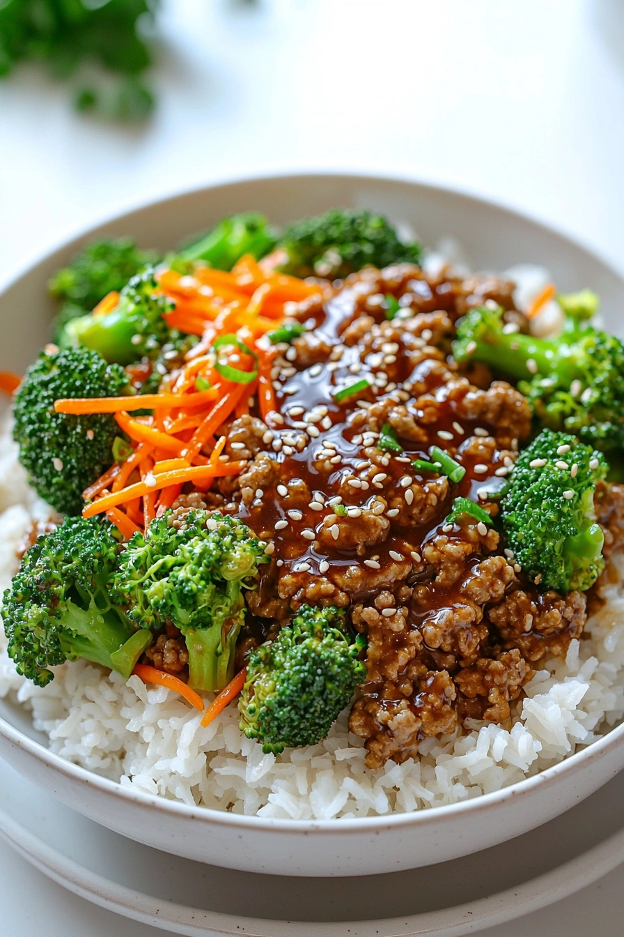 Healthy Ground Turkey Rice Bowl