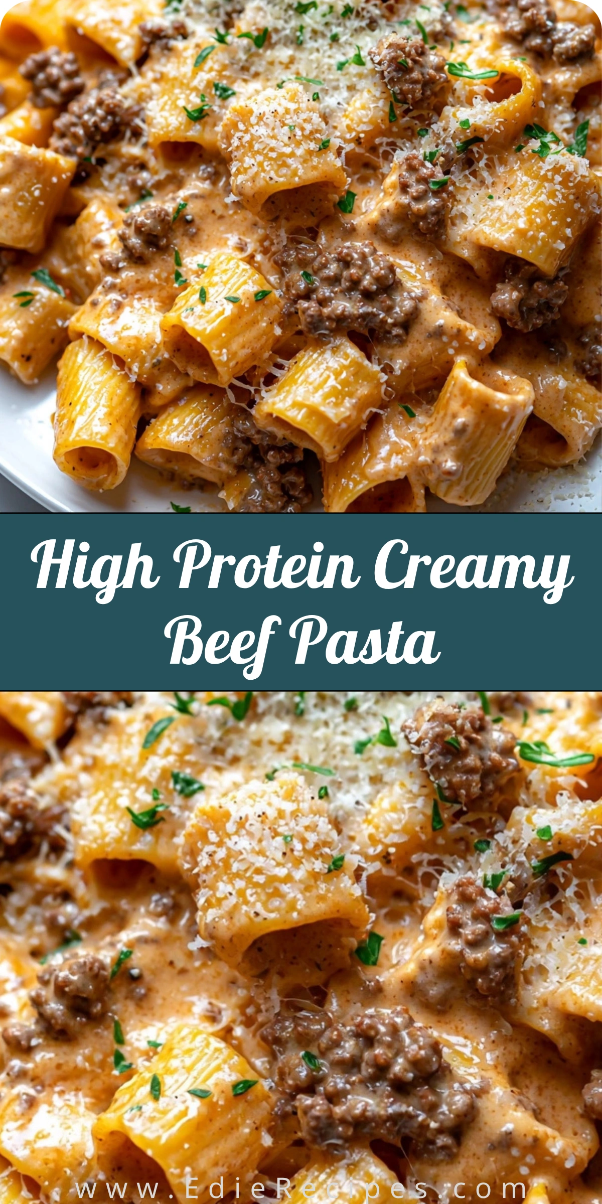 High Protein Creamy Beef Pasta