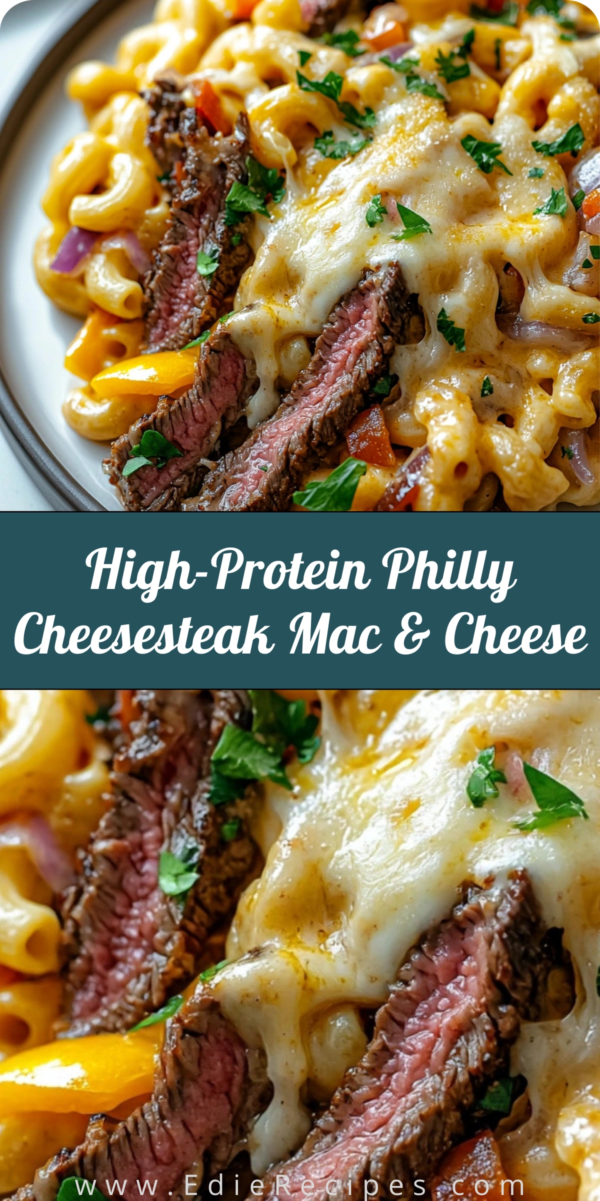 High-Protein Philly Cheesesteak Mac & Cheese
