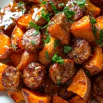 Honey Garlic Sausage Sweet Potatoes