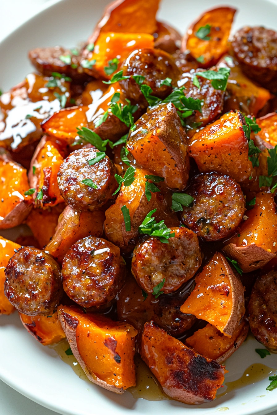 Honey Garlic Sausage Sweet Potatoes