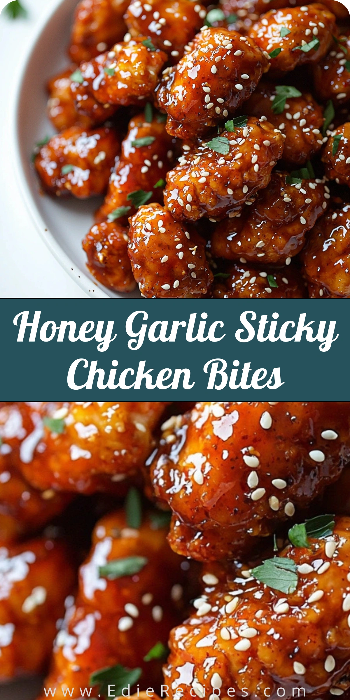 Honey Garlic Sticky Chicken Bites