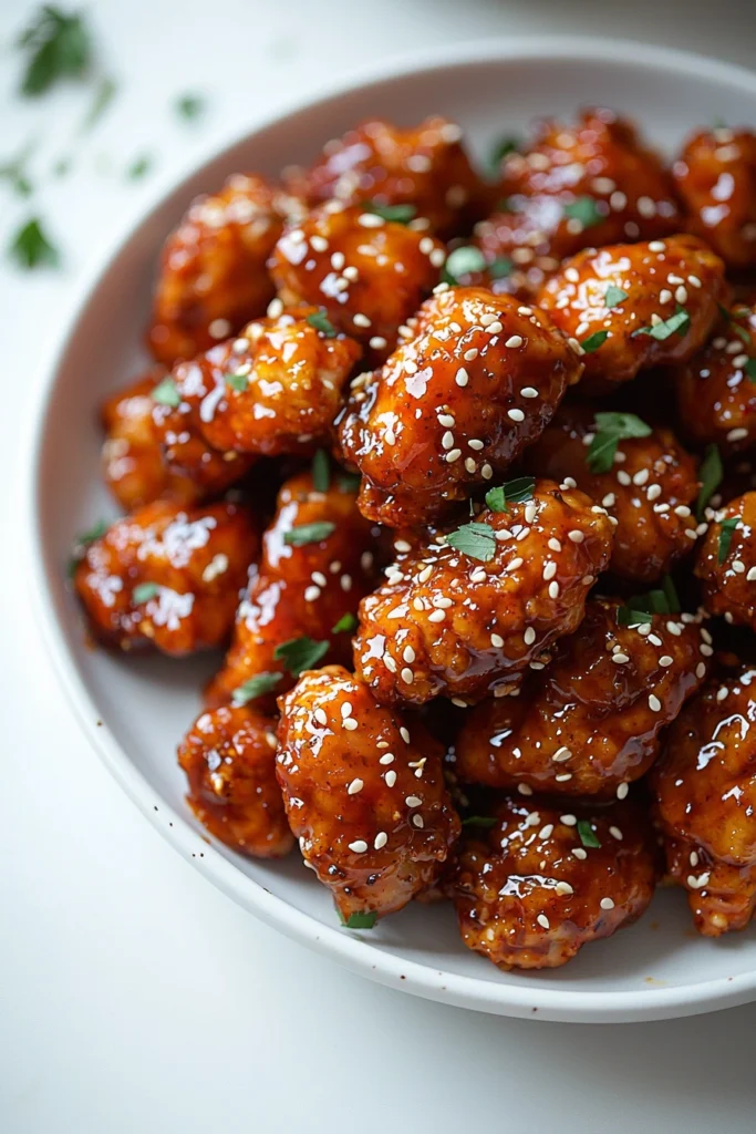 Honey Garlic Sticky Chicken Bites