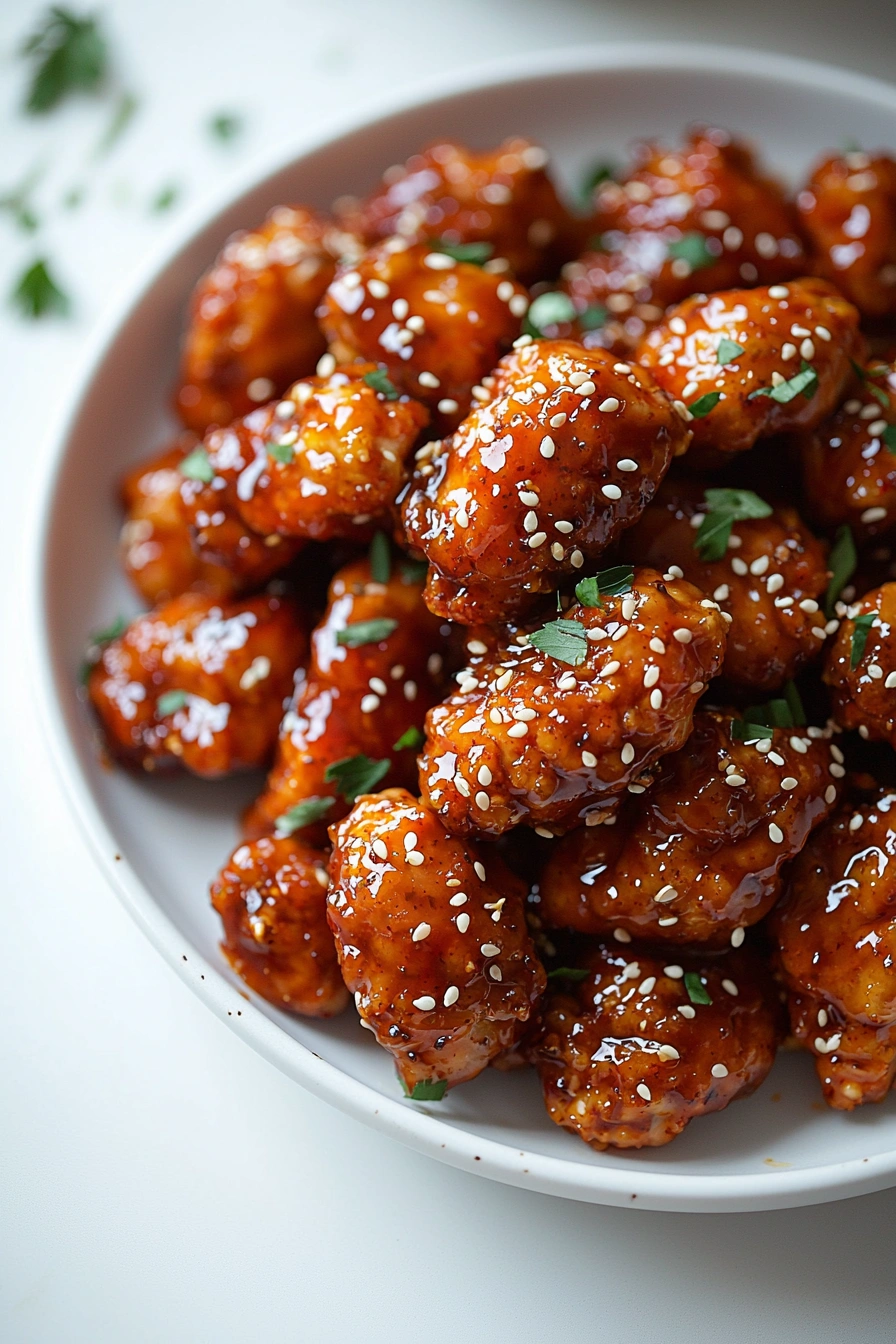 Honey Garlic Sticky Chicken Bites
