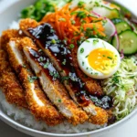 Japanese Katsu Bowls with Tonkatsu Sauce