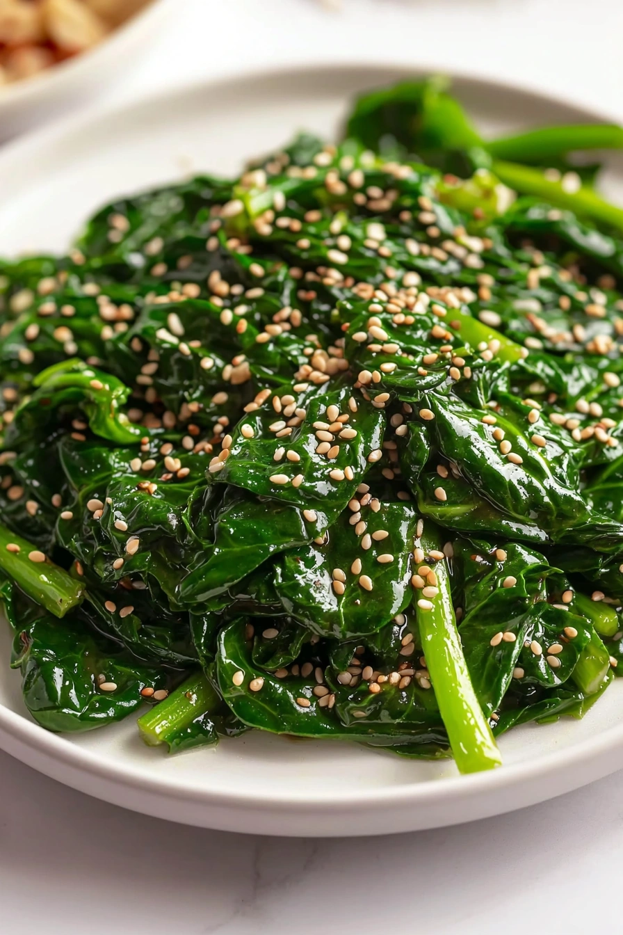 Korean Spinach Side Dish (Sigeumchi Namul)
