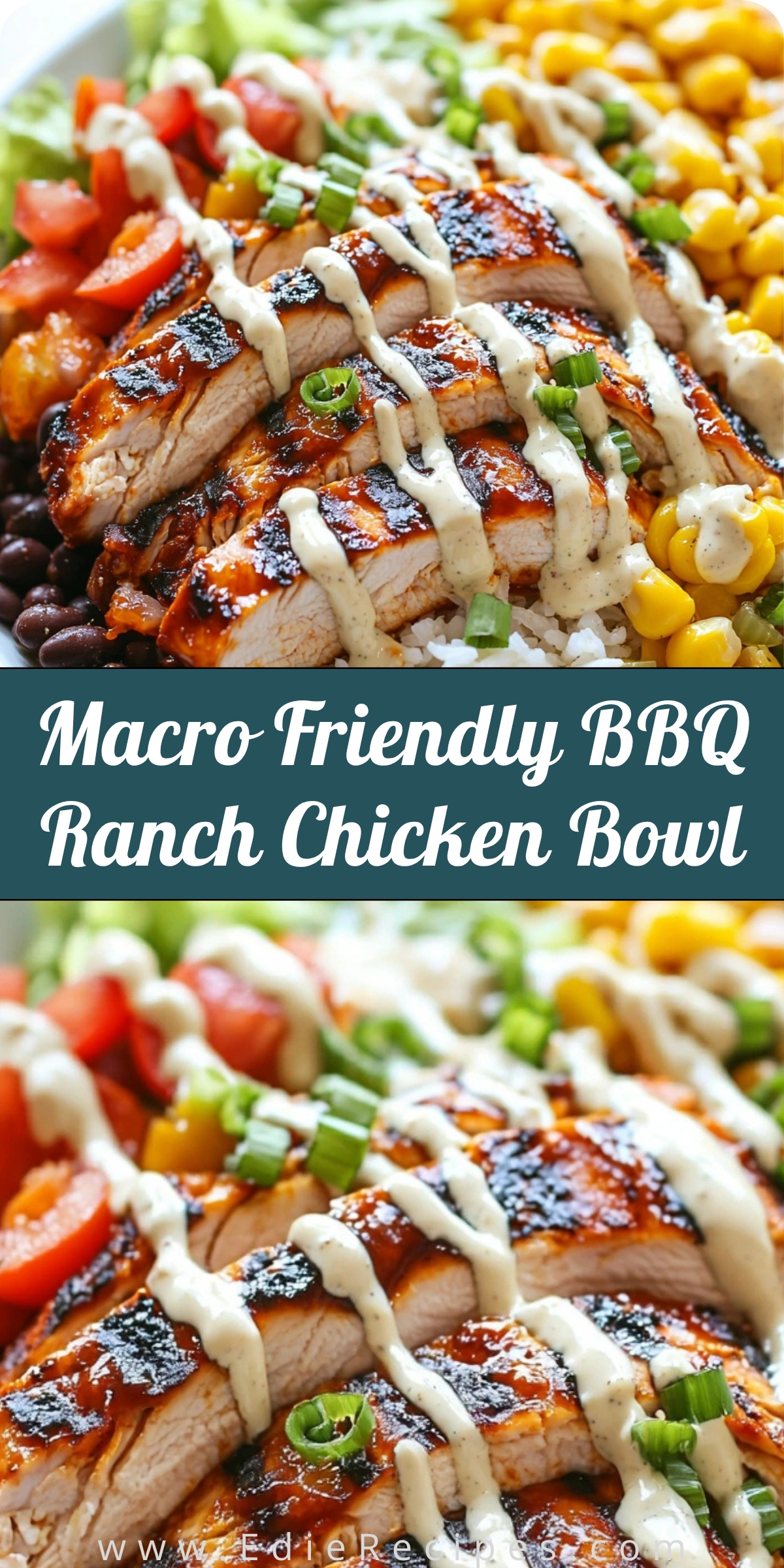 Macro Friendly BBQ Ranch Chicken Bowl
