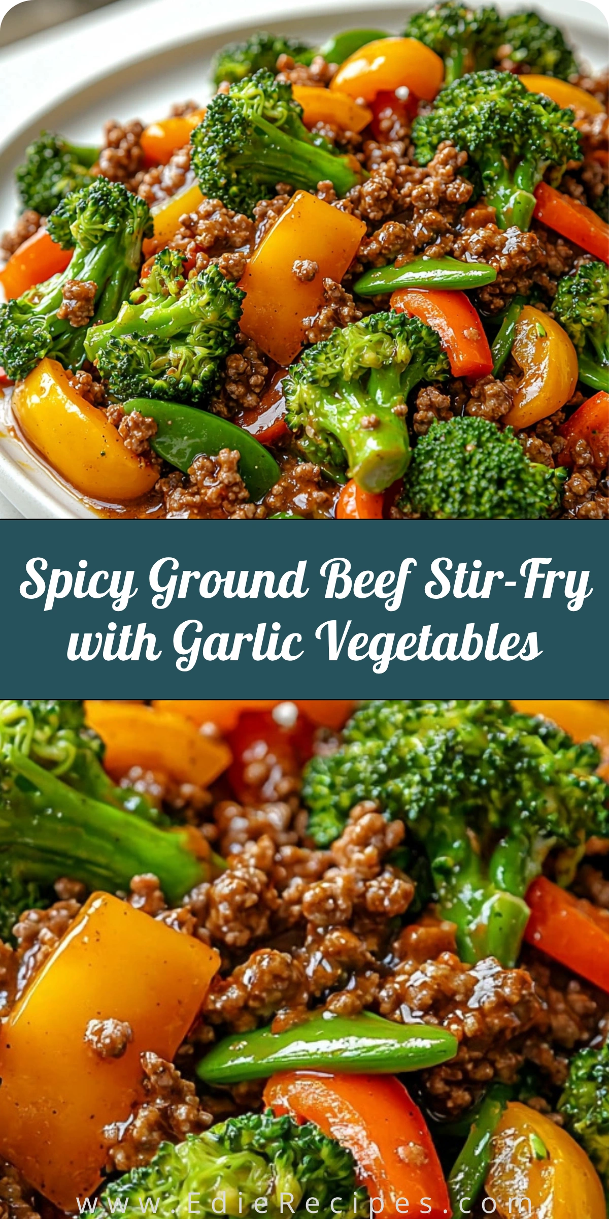 Spicy Ground Beef Stir-Fry with Garlic Vegetables