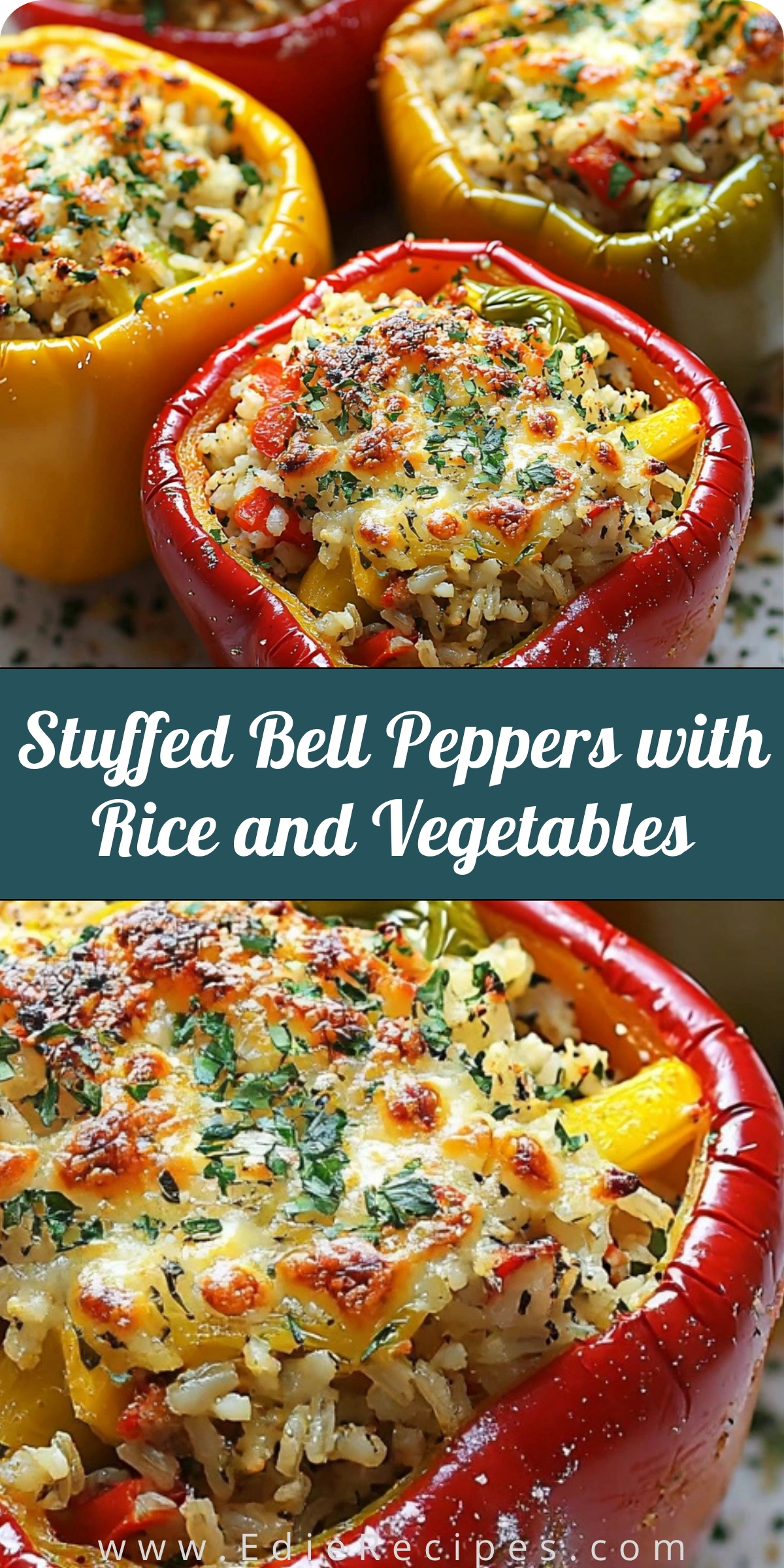 Stuffed Bell Peppers with Rice and Vegetables