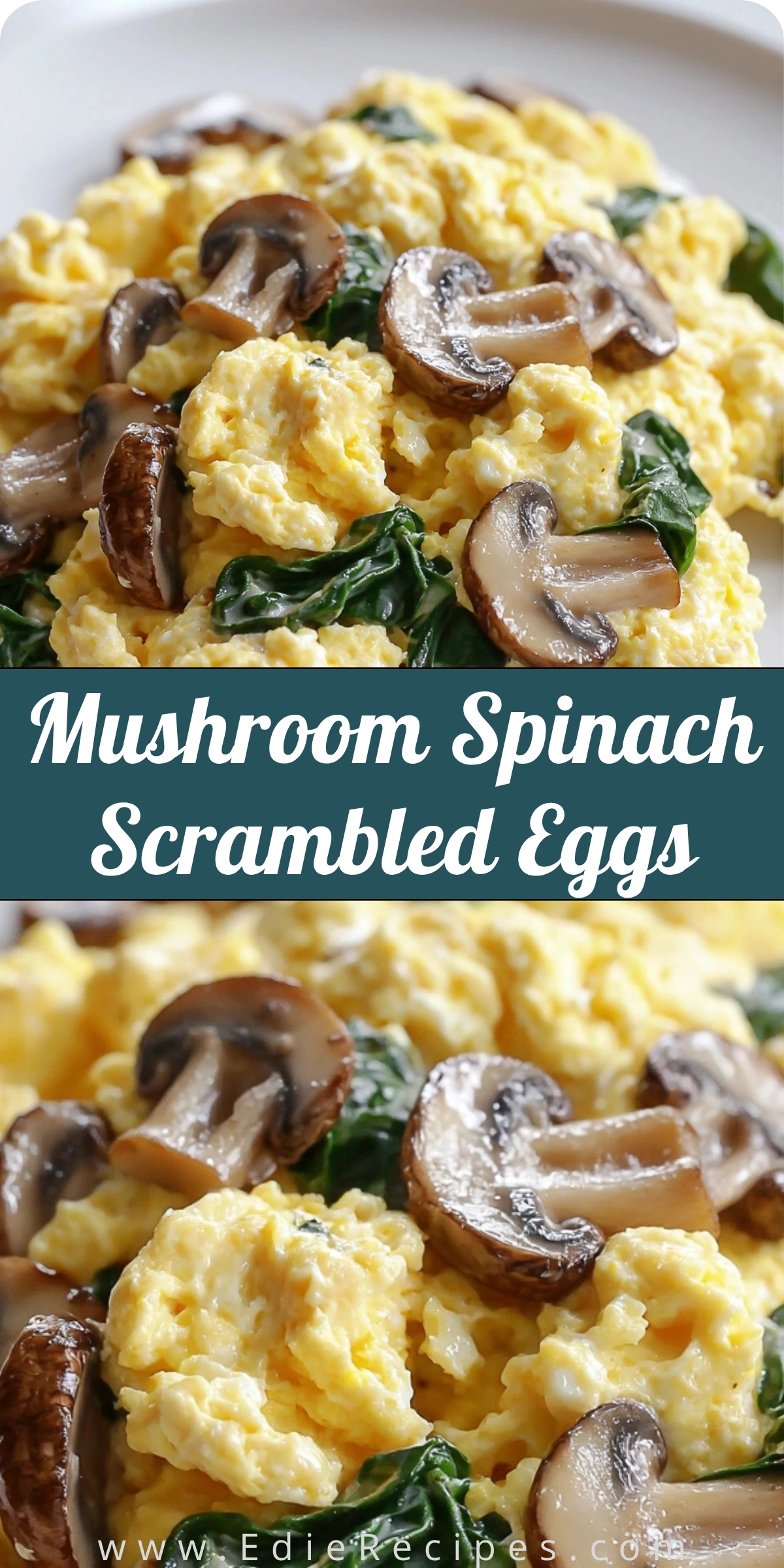 Mushroom Spinach Scrambled Eggs