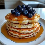 Protein-Packed Greek Yogurt Pancakes with Blueberries